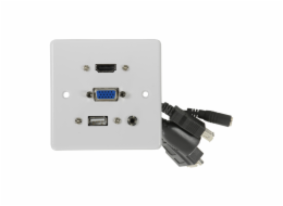 AV:link nástěnná zásuvka HDMI/VGA/USB/Jack 3.5mm