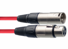 Stagg SMC3 CRD, mikrofonní kabel XLR/XLR, 3m, červený