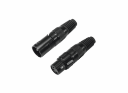 Omnitronic XLR zásuvka a zástrčka 3-pinová černá, 5 párů