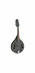 Stagg M50 E BLK, elektroakustická bluegrassová mandolína, černá
