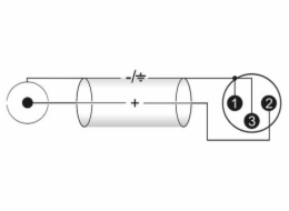 Kabel XC2-10 2x RCA - 2x XLR samec, 1 m
