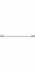 AV:link kabel telefonní 1x RJ11 6P4C samec - 1x RJ11 6P4C, bílý, 3m