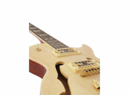 Dimavery LP-600, semiakustická kytara, přírodní