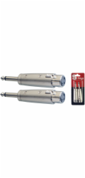 Stagg AC-XFPMH, redukce Jack 6,3 mm zástrčka mono - XLR zásuvka, 2ks