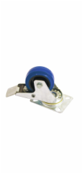 Otočná kolečka Blue Wheel s brzdou, 80 mm