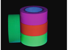 Gaffa páska 50mm x 25m neonově žlutá, UV aktivní