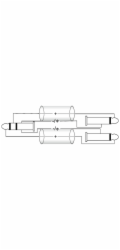 Kabel AC35-30 Jack 3,5 stereo - 2x Jack 6,3 mono, 3 m