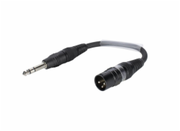 Sommer cable adaptér 3-pin XLR(M)/Jack 6,3mm stereo 0.15m, černý