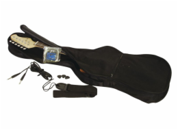 Dimavery ST-203, elektrická kytara, černá gothic