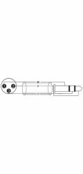 Kabel XK-20 XLR samec - Jack 6,3 stereo, 2 m