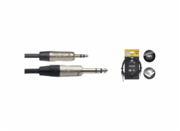 Stagg NAC2MPSPSR, propojovací kabel Jack 3,5 mm - Jack 6,3 mm stereo, 2m