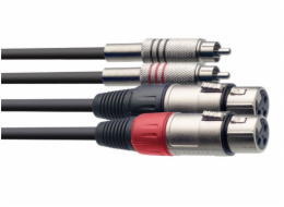 Stagg STC060CMXF, kabel dvojitý XLR/RCA, 0,6m