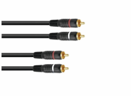 OMNITRONIC Stereo audio kabel s RCA konektory RCA kabel 2x2 5m