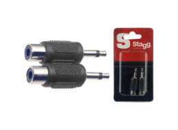 Stagg AC-CFJMH, adaptér RCA samice - mini jack, 2 ks