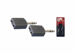 Stagg AC-PMS2PFH adaptér, 2 x jack samice na 1 x jack samec, 2 kusy