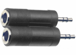 Stagg AC-PFSJMSH, redukce samice jack 1/4" - mini stereo jack, 2ks