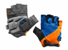 Spokey EXPERT Pánské cyklistické rukavice, modro-oranžové, vel. XL