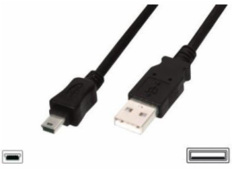 Assmann USB kabel - miniUSB B 1,8m (AK-300130-018-S)