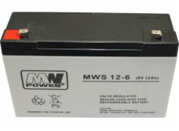 MW Power Pb 6V 12Ah bezúdržbový (hmotnost 1,55kg, nabíjecí proud 4A, vybíjecí proud 135A)