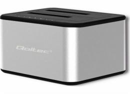 Qoltec 5316 2x HDD / SSD docking station | 2.5  /3.5  SATA | USB 3.0 | Clonning