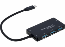 Akyga AK-AD-52 interface hub USB 3.2 Gen 2 (3.1 Gen 2) Type-C 500 Mbit/s Black