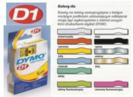 Dymo páska S0718040 (černá na bílé) typ D1