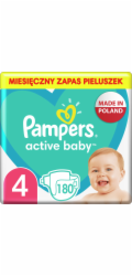 Pampers Active Baby Plenky Velikost 4, 9 kg-14 kg, 180 ks