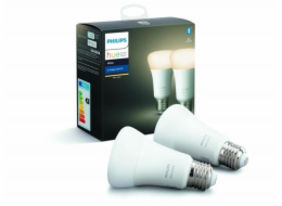 PHILIPS Hue White, 2x žárovka 9W E27 A60 2700K 806lm