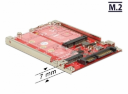 DeLOCK "2.5"" převodník SATA 22 pin > M.2 / mSATA"