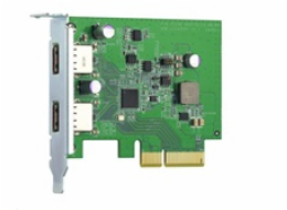 QNAP QXP-10G2U3A - Dvouportová USB 3.2 Gen2 10Gb PCIe rozšiřující karta pro NAS a PC