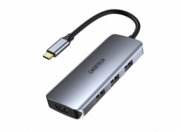 Adaptér 7w1 Choetech HUB-M19 USB-C (silver)