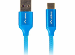 Lanberg CA-USBO-22CU-0010-BL USB-C M na USB-A M 2.0, 1m LANBERG USB-C (M) na USB-A (M) 2.0 kabel 1m, modrý, rychlé nabíjení 3.0