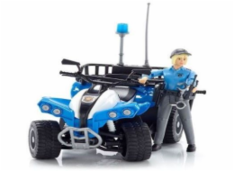 Bruder BWORLD modrá čtyřkolka policie s figurkou