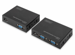 Digitus KVM Extender USB, 1 místní + 1 vzdálený uživatel do 200M (CAT5, UTP), rozlišení 1920X1080 při 60 Hz