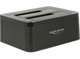 Delock Dual Docking Station SATA HDD > USB 3.0 with Clone Function - Řadič úložiště - 2.5", 3.5" - SATA 6Gb/s - USB 3.0