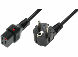 ASM IEC-EL262S Power Cable R/A Schuko plug H05VV-F 3 x 1.5mm2 to C19 IEC LOCK 2m black