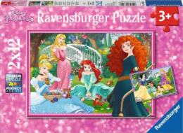 Puzzle Ravensburger 2x12 dílků - Ve světě princezen