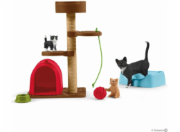Schleich 42501 Škrabadlo s kočkou a koťátky