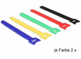 Delock Colored - Háček se smyčkou - 15 cm - černá, modrá, žlutá, červená, zelená (balení 10)