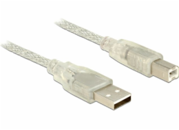 Delock - Kabel USB - USB typ B (M) do USB (M) - USB 2.0 - 3 m - průhledná