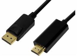 LOGILINK CV0127 LOGILINK - DisplayPort kabel, DP 1.2 to HDMI 1.4, 2m černá