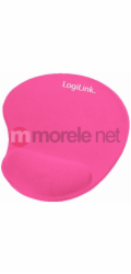 LogiLink Gelová podložka pod myš, růžová