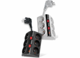Acar Smart Surge Protector Power Line 6 zásuvek 3m šedý (W0156)