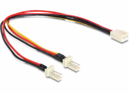 Delock 3-pin - 3-pin x2, 0,22 m, vícebarevný (89343)