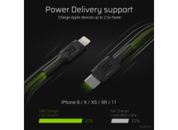 Green Cell KABGC07 kabel Lightning 1 m Černá