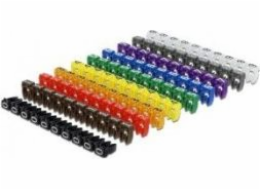 DeLOCK Kabelmarker Clips 0-9, farbig, 100-teilig, Kabelbinder