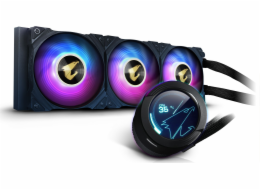 GIGABYTE AORUS WATERFORCE X 360 All-in-one Liquid Cooler with Circular LCD Display RGB Fusion 2.0 Triple 120mm ARGB