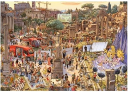 Hej Puzzle 2000 ks. Módní přehlídka uprostřed ruin starověkého Říma, Knoor Peter (puzzle + plakát) Heye