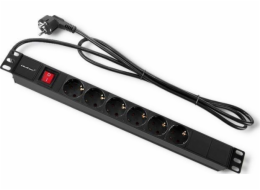 QOLTEC 54468 Power strip for RACK 1U 16A PDU 6xSCHUKO 2m