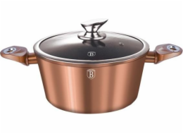 BERLINGERHAUS Kastrol s mramorovým povrchem a poklicí 24 cm Rosegold Metallic Line BH-1515